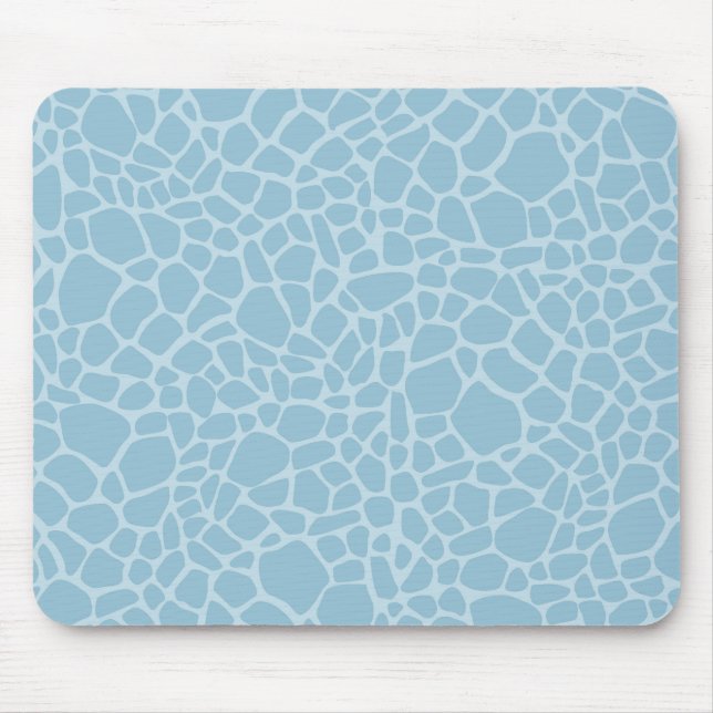 Blue Giraffe Print Mouse Pad (Front)