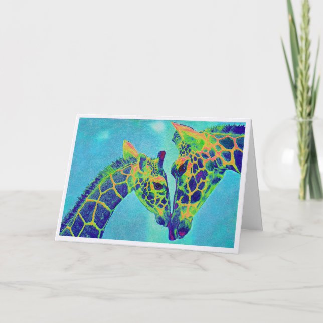 blue giraffes card (Front)