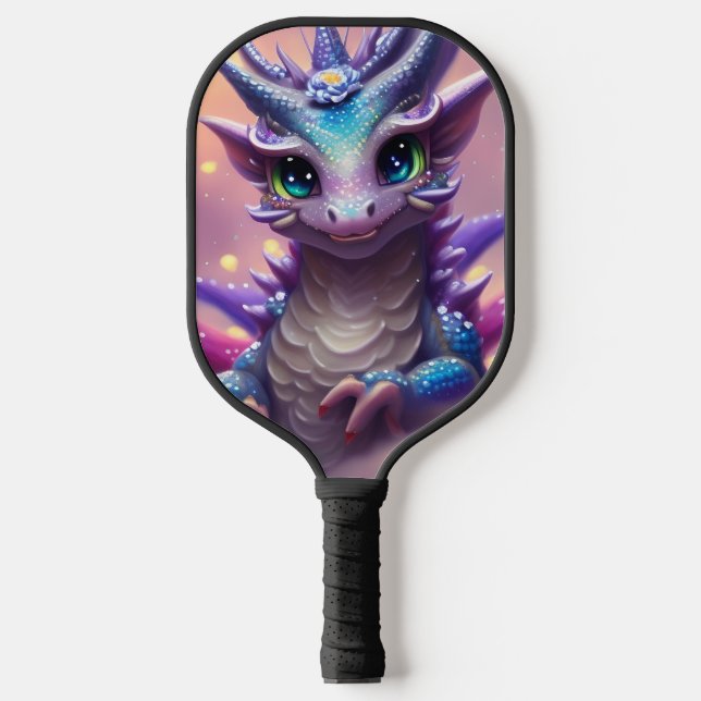 Blue Girl Dragon   Pickleball Paddle (Front)