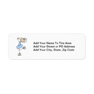 Blue Girl Figure Skater T-shirts and Gifts