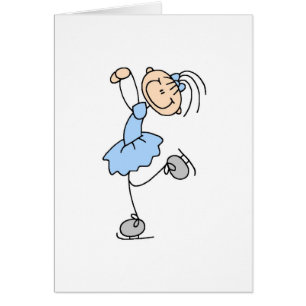 Blue Girl Figure Skater T-shirts and Gifts