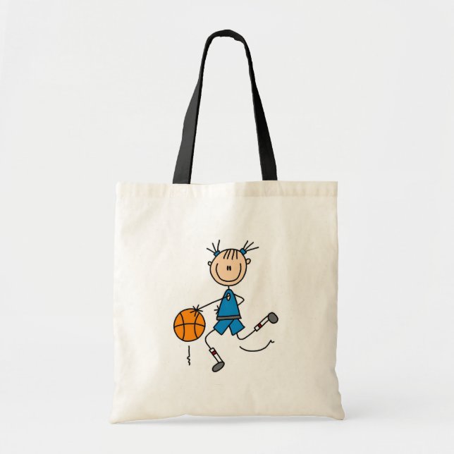 Blue Girls Basketball Tshirts and Gifts Tote Bag (Front)