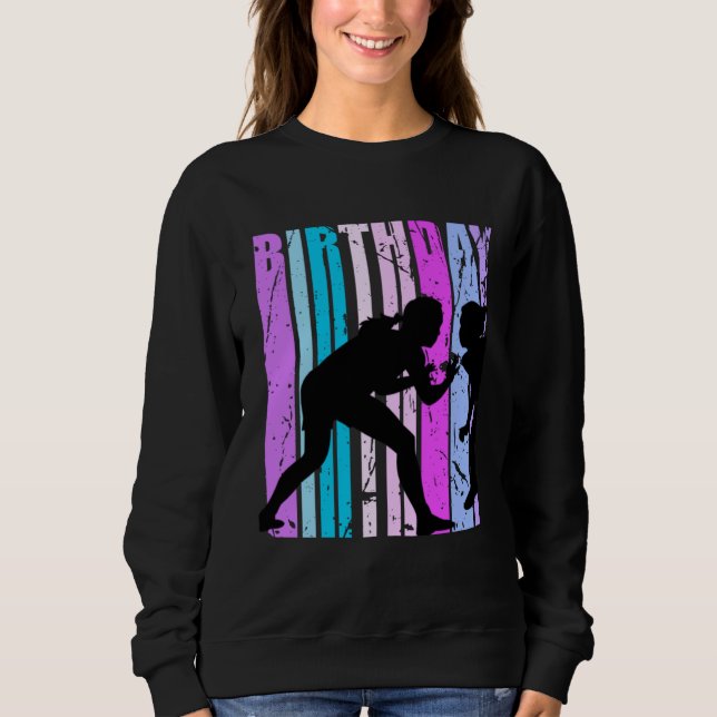 Blue Girls Wrestling Wrestler Womens Grandaughter  Sweatshirt (Front)