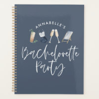 blue girly summery modern drinks bridal shower