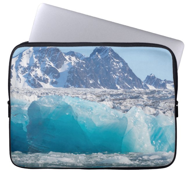 Blue glaceir ice, Norway Laptop Sleeve (Front)