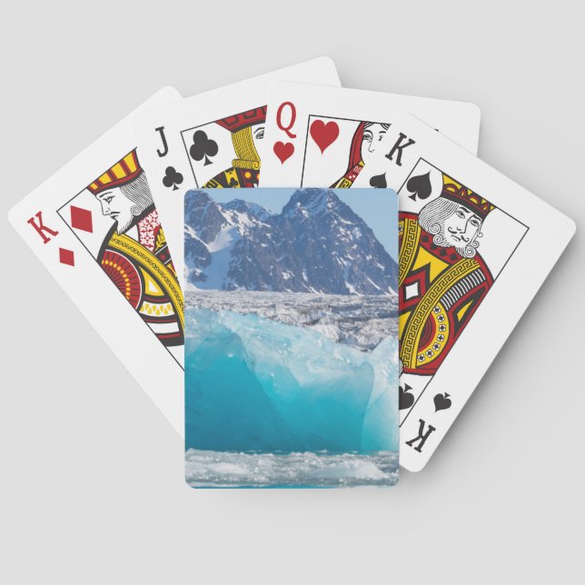 Blue glaceir ice, Norway Playing Cards (Back)