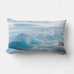 Blue Glacial Ice Formations, Horizontal Lumbar Cushion