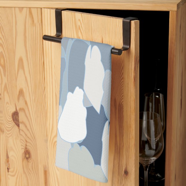 Blue Glacier Ice Pattern Tea Towel (Thirds Fold)