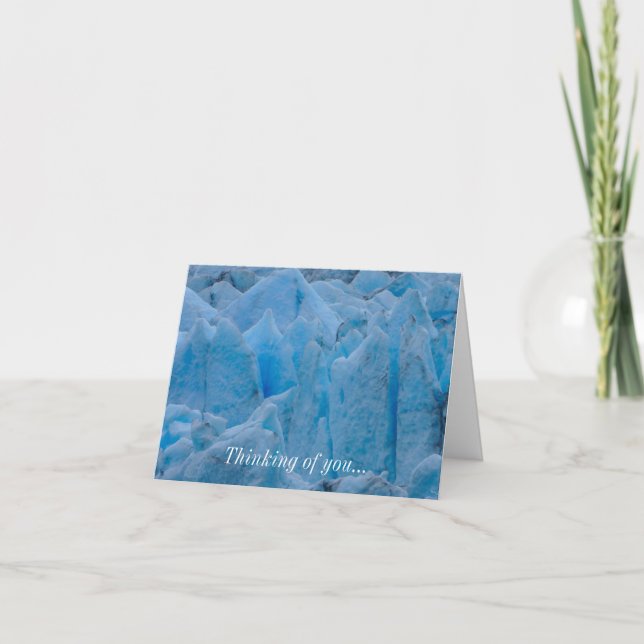 Blue Glacier Thinking Of You Greeting Card (Front)