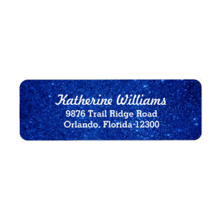 Blue Glam Faux Glitter