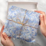 Blue Glam Glitter Christmas Holidays Snowflake Joy Wrapping Paper<br><div class="desc">florenceK design</div>