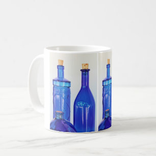 Blue Glass Bottles Coffee Mug