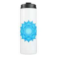 Blue Glass Lotus Flower Drawing