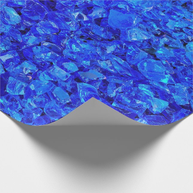 Blue Glass Rocks Wrapping Paper (Corner)