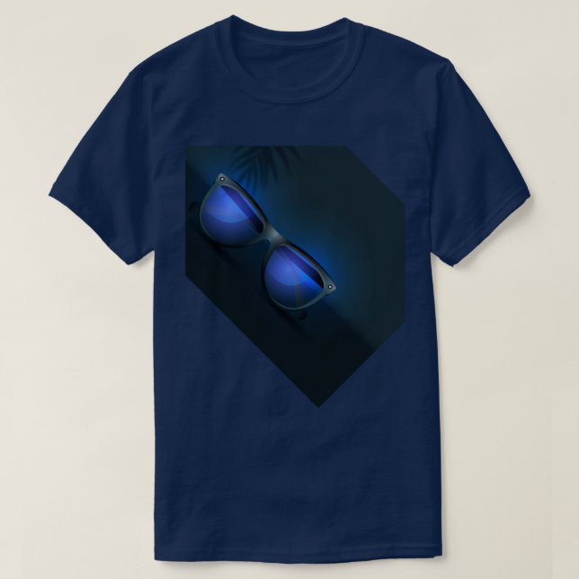 Blue Glasses Retro Design T-Shirt –Trendy & Unique (Design Front)