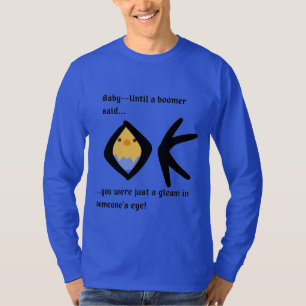 Blue 'Gleam in Eye'- long sleeve Boomeranged T-Shirt