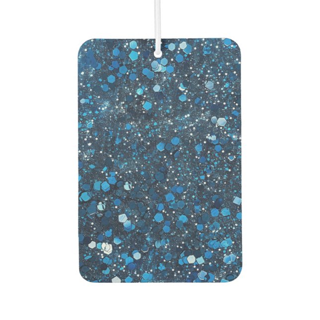 Blue Glitter Air Freshener (Front)