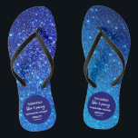 Blue Glitter Bachelorette Party   Jandals<br><div class="desc">Blue Glitter Weekend Bachelorette  design. This Bachelorette party flip-flops combines two size of font for more dynamic look.

For matching items please follow the link:


 In case you need customisation for the design be free to contact me : szdesigns2021@gmail.com</div>