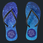 Blue Glitter Bachelorette Party   Jandals<br><div class="desc">Blue Glitter Weekend Bachelorette  design. This Bachelorette party flip-flops combines two size of font for more dynamic look.

For matching items please follow the link:


 In case you need customisation for the design be free to contact me : szdesigns2021@gmail.com</div>