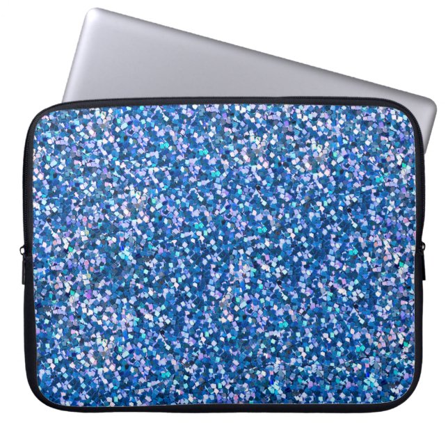 Blue glitter Background. Background filled with sh Laptop Sleeve (Front)