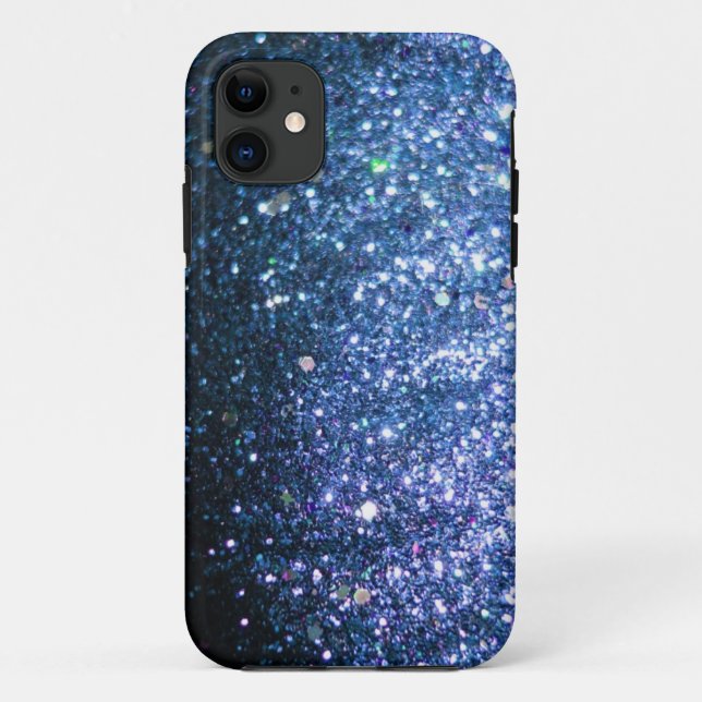 Blue Glitter Bling Cover iPhone 5 Case (Back)