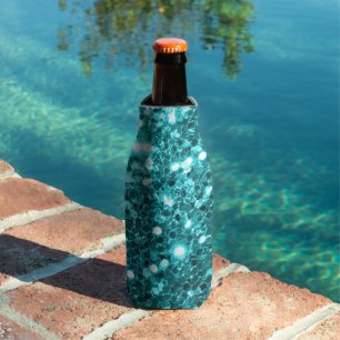 Blue Glitter Can Cooler