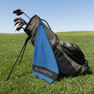 Blue Glitter, Glitter Background, Your Name Golf Towel