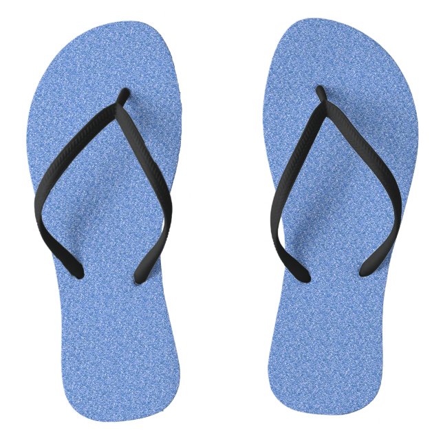 Blue Glitter Print Metallic Wedding bride groom Jandals (Footbed)