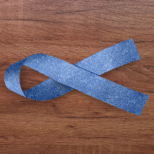 Blue Glitter Satin Ribbon