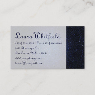 Blue Glitter Sequin Disco Glitz Business Card