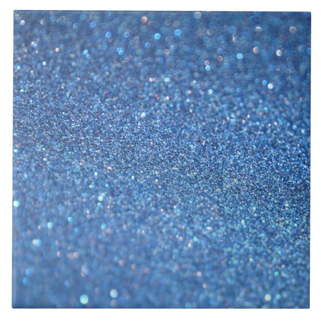 Blue Glitter Shiny Style Tile (Front)