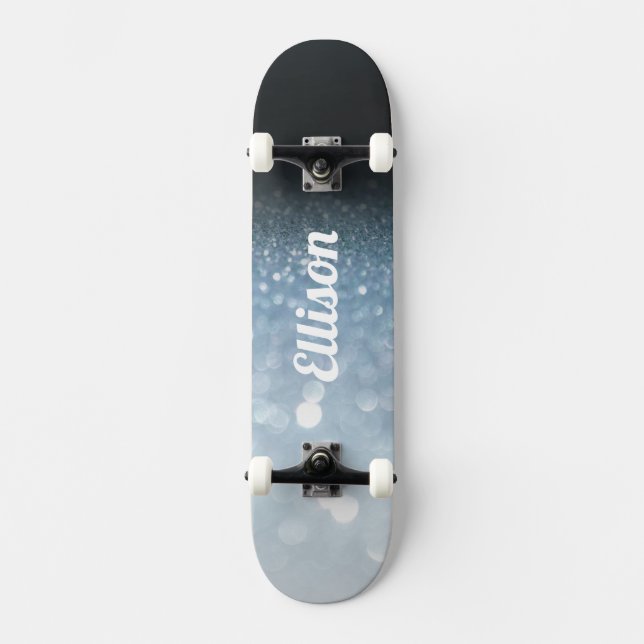 Blue Glitter Skateboard (Front)