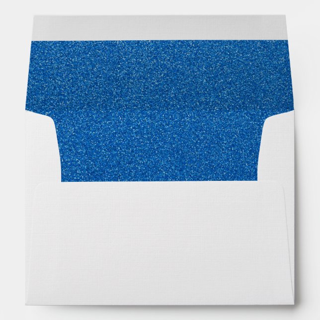 Blue Glitter, Sparkle, Glitter Background Envelope (Back (Bottom))