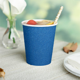 Blue Glitter, Sparkle, Glitter Background Paper Cups