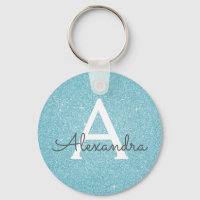 Blue Glitter & Sparkle Monogram