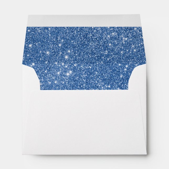 Blue Glitter Sparkles Envelopes (Back (Bottom))
