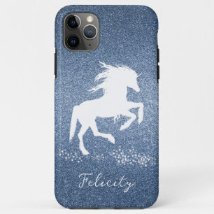 Blue Glitter Unicorn Case-Mate iPhone Case
