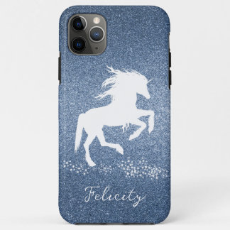 Blue Glitter Unicorn Case-Mate iPhone Case