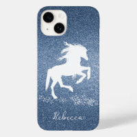 Blue Glitter Unicorn