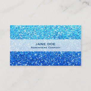 Blue Glitters Sparkles Texture Business Card
