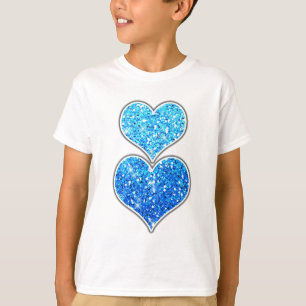 Blue Glitters Sparkles Texture T-Shirt