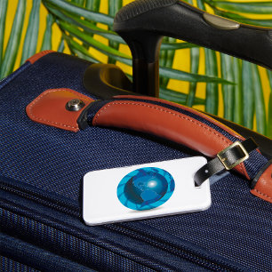 Blue Globe  Luggage Tag