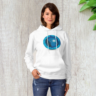Blue Globe Womens Hoodie
