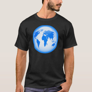 Blue Glossy Globe T-Shirt