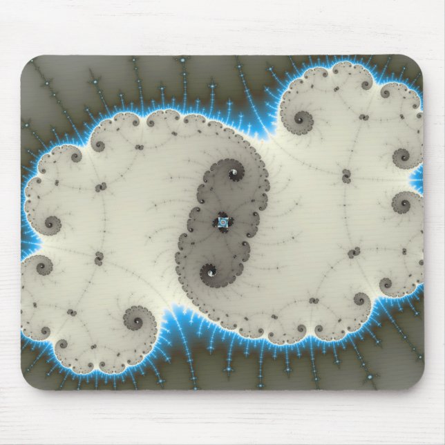 Blue Glow - Fractal Mousepad (Front)
