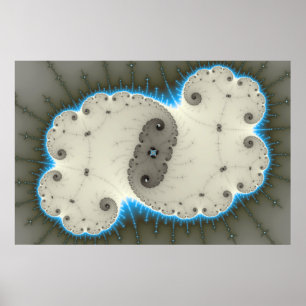 Blue Glow - Fractal Poster