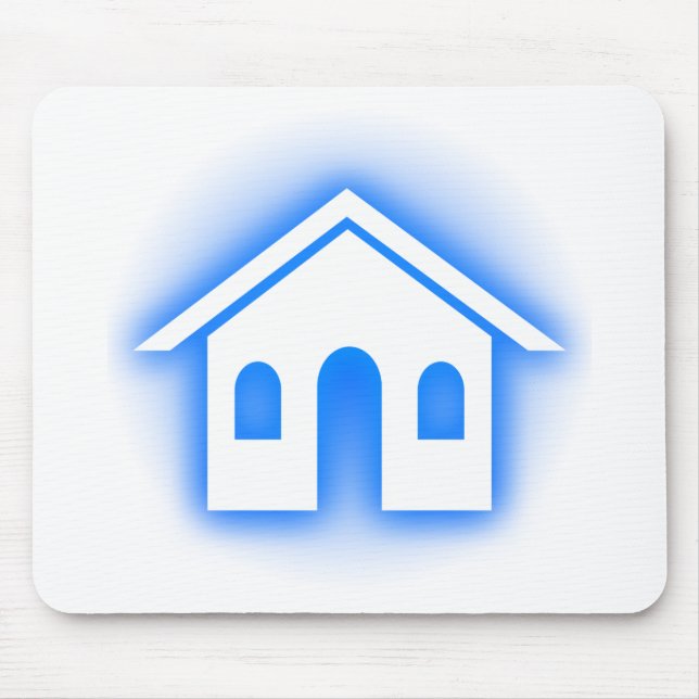 blue glow home mouse pad (Front)