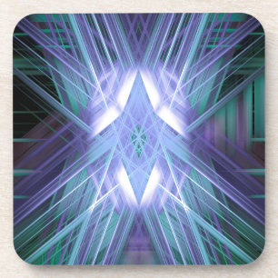 Blue glowing star coaster