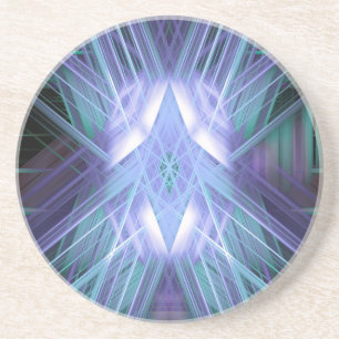 Blue glowing star coaster