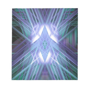 Blue glowing star notepad
